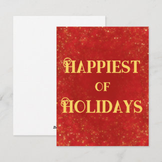 Happiest of Holidays Flat Blank Christmas Card