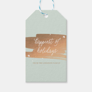 HAPPIEST OF HOLIDAYS holiday christmas Gift Tags
