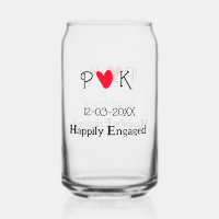 Happily Engaged add couple name letter date year h