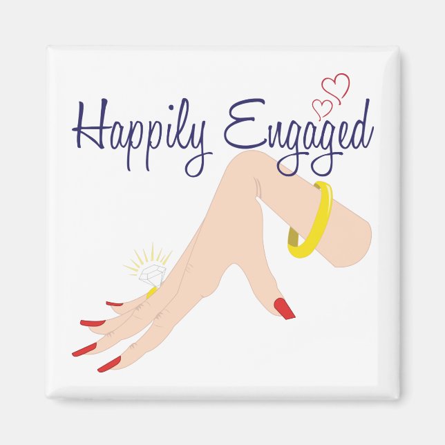 Happily Engaged Magnet (Front)
