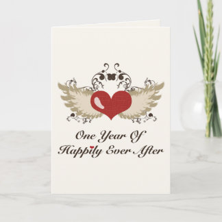 Happily Ever After 1st Year Anniversary Card