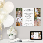Happily Ever After 6 Photo Collage Wedding Welcome Poster<br><div class="desc">Welcome wedding guests to your ceremony or reception with an elegant custom 4 photo collage 18"x24" poster. Pictures and all text are simple to personalize. (IMAGE PLACEMENT TIP: An easy way to center a photo exactly how you want is to crop it before uploading to the Zazzle website.) The modern...</div>