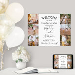 Happily Ever After 6 Photo Collage Wedding Welcome Poster<br><div class="desc">Welcome wedding guests to your ceremony or reception with an elegant custom 6 photo collage 18"x24" poster. Pictures and all text are simple to personalize. (IMAGE PLACEMENT TIP: An easy way to centre a photo exactly how you want is to crop it before uploading to the Zazzle website.) The modern...</div>
