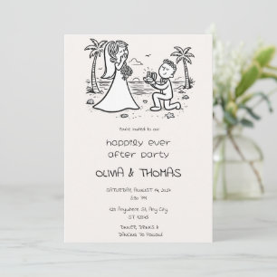 Happily Ever After Beach Wedding Invitation