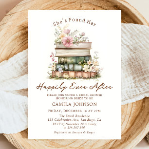 Happily Ever After Book Bridal Shower Invitation