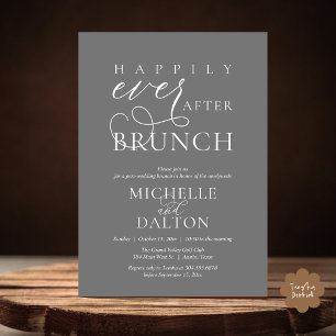 Happily Ever After Brunch Beautiful Post Wedding Invitation