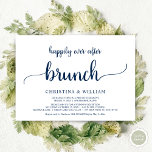 Happily Ever After Brunch, Elopement, Navy Blue Invitation<br><div class="desc">Beautiful Happily Ever After Brunch Invitation,  Wedding Elopement Announcement / Invitation card,  in Rustic brown Kraft,  navy blue font design. This is perfect for your wedding reception and post-wedding celebration party. Add your details in matching font / lettering.
#TeeshaDerrick</div>