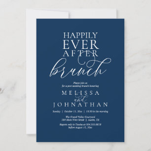 Happily Ever After Brunch, Modern Classy Wedding Invitation