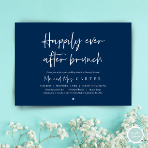 Happily ever after brunch, Modern post wedding Invitation