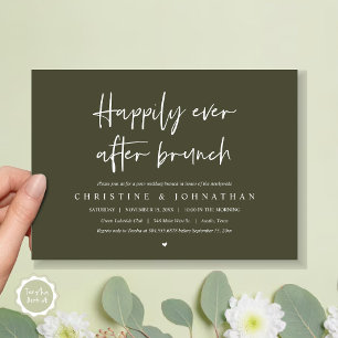 Happily ever after brunch, post wedding invitation
