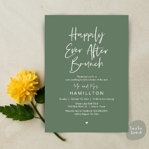 Happily Ever After Brunch, Wedding Elopement Party Invitation