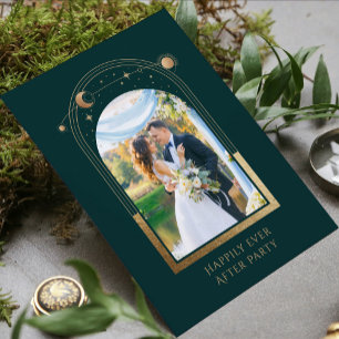 Happily Ever After Celestial Wedding Reception Invitation