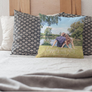 Happily Ever After Couple Photo Throw Pillow