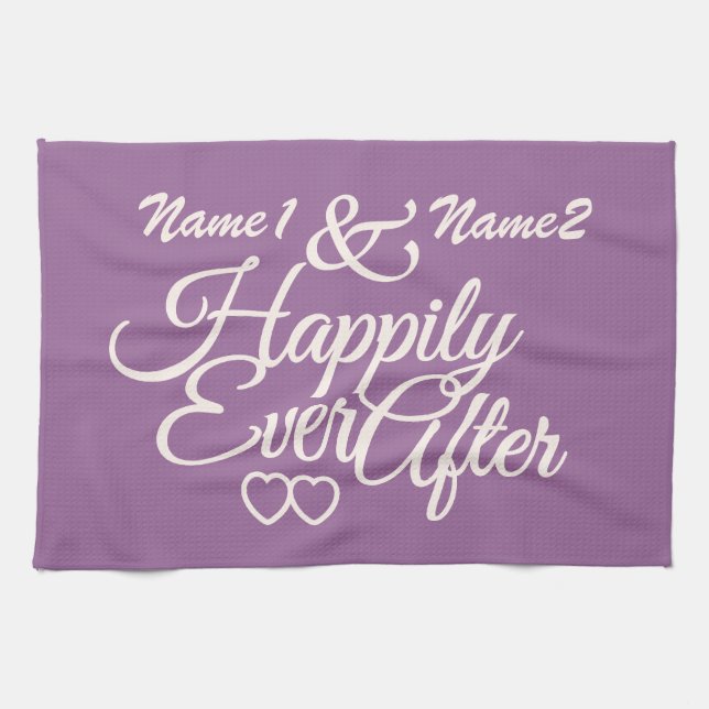 Happily Ever After custom hand towels (Horizontal)