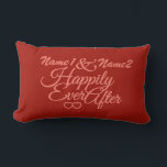 Happily Ever After custom throw pillow<br><div class="desc">Change the text fields to what you want. You can also change the fonts and their sizes and colours by using the "Customize it" function, as well as add more text fields if you wish. Furthermore, you can change (edit) the background colour of this item to whatever you want. See...</div>