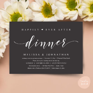 Happily Ever After Dinner, Modern Minimalist Invitation