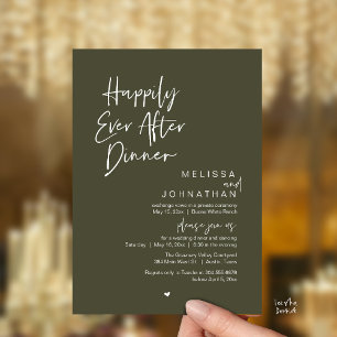 Happily Ever After Dinner Modern Wedding Party Invitation