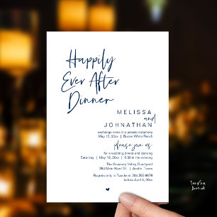 Happily Ever After Dinner Modern Wedding Party Invitation