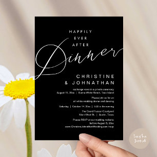 Happily Ever After Dinner Romantic Wedding Invitation