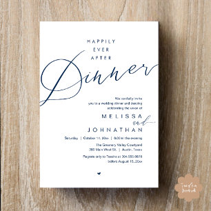 Happily Ever After Dinner Romantic Wedding Party Invitation