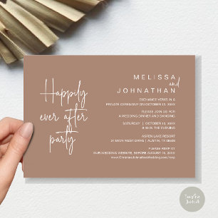 Happily Ever After Dinner, Wedding Elopement Invitation