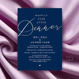 Happily Ever After Dinner Wedding Elopement Party Invitation