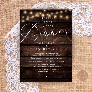 Happily Ever After Dinner Wedding Elopement Party Invitation