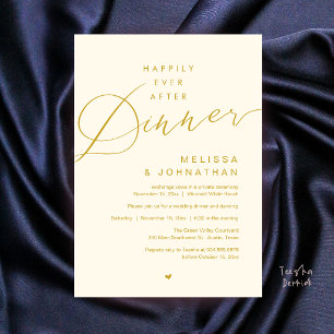 Happily Ever After Dinner Wedding Elopement Party Invitation