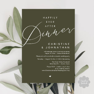 Happily Ever After Dinner Wedding Elopement Party Invitation