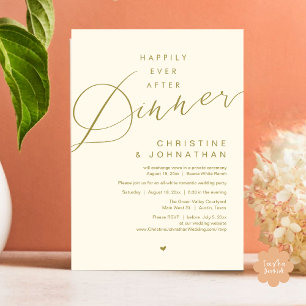 Happily Ever After Dinner Wedding Elopement Party Invitation