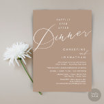Happily Ever After Dinner Wedding Elopement Script Invitation<br><div class="desc">Mark the beginning of your forever with elegance using our contemporary-themed wedding elopement celebration invitation card, "Happily Ever After Dinner". Perfect for couples extending their joyous occasion, this invitation exudes sophistication with a hint of playfulness, setting the stage for a memorable event. Adorned with a timeless romantic script design theme,...</div>