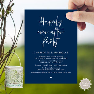 Happily Ever After Dinner Wedding Party Cash Bar Invitation