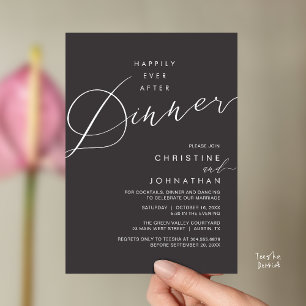Happily Ever After Dinner Wedding Reception Dinner Invitation