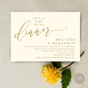 Happily Ever After Dinner Wedding Romantic Party Invitation