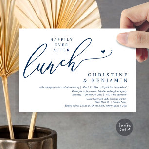 Happily Ever After Elopement Lunch Celebration Invitation
