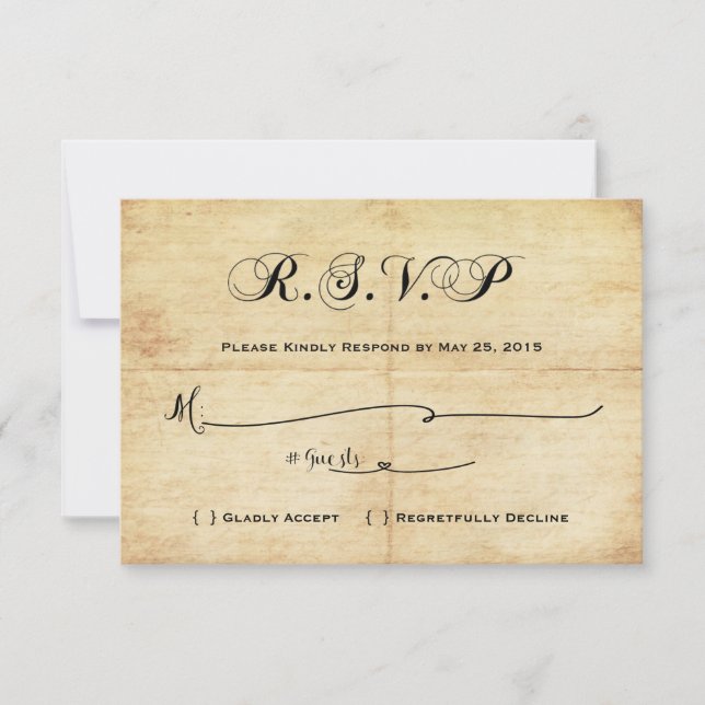 Happily Ever After Fairytale RSVP Card (Front)