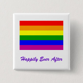 Happily Ever After/Gay Wedding 2 Inch Square Button