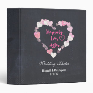 Happily Ever After Glittery Hearts Wedding Photo Binder