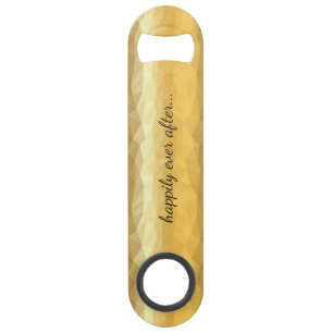 Happily ever after gold metallic bottle opener speed bottle opener