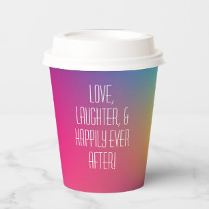 Happily Ever After Holographic Bridal Shower Paper Cups