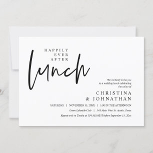 Happily Ever After Lunch Modern Wedding Party Invitation