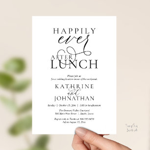 Happily Ever After Lunch Post Wedding Elopement Invitation