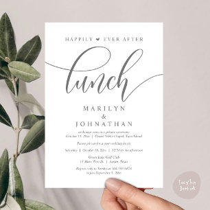 Happily Ever After Lunch, Post Wedding Invitation