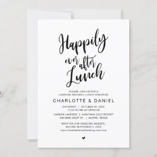 Happily Ever After Lunch, Wedding Elopement Invitation