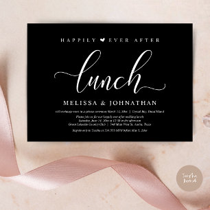 Happily Ever After Lunch, Wedding Elopement party Invitation