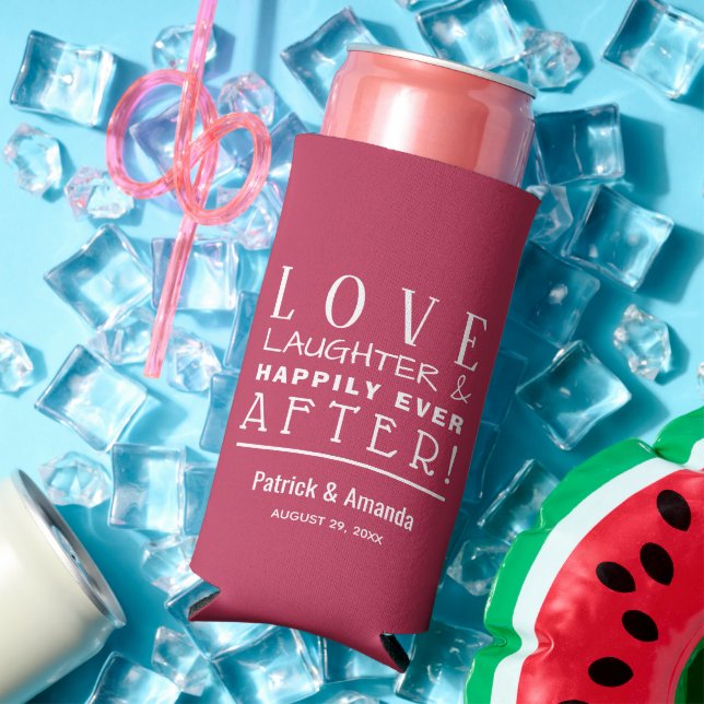 Happily Ever After MAGNETA Wedding Seltzer Can Cooler (In Situ Summer)