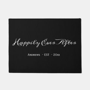 Happily Ever After Modern Calligraphy Doormat