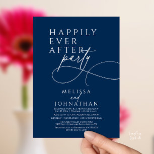 Happily Ever After Modern Elegant Wedding Party Invitation