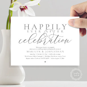 Happily Ever After Modern Wedding Celebration Invitation
