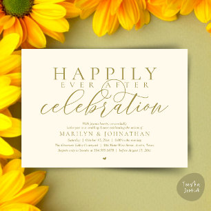 Happily Ever After Modern Wedding Celebration Invitation
